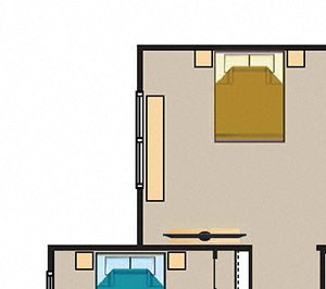 Two bedroom floor plan l Align Apartments in Federal Way WA